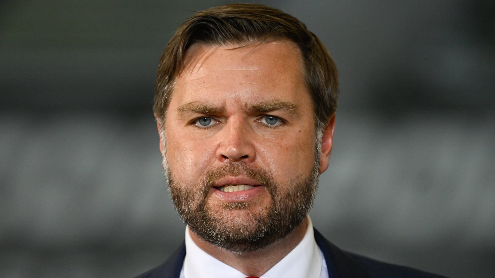 CONCORD, USA - SEPTEMBER 24: Vice President JD Vance delivers remarks about police, violence and other current events in light of the light rail stabbing of Iryna Zarutska in Concord NC, United States on September 24, 2025. (Photo by Peter Zay/Anadolu via Getty Images)