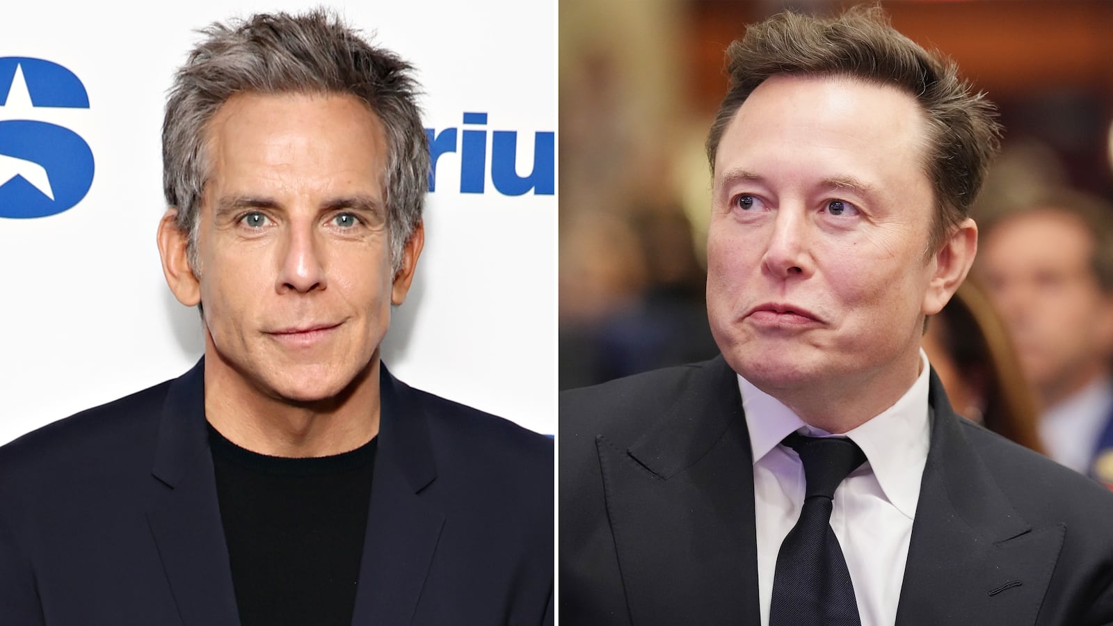 Ben Stiller, Elon Musk split image