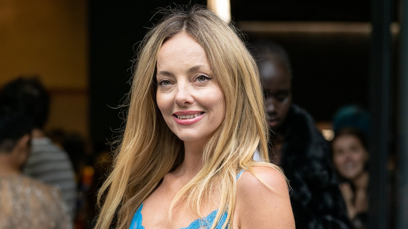 Bijou Phillips is seen leaving Monse Fashion show during New York Fashion Week at Genesis House on September 07, 2024 in New York City.