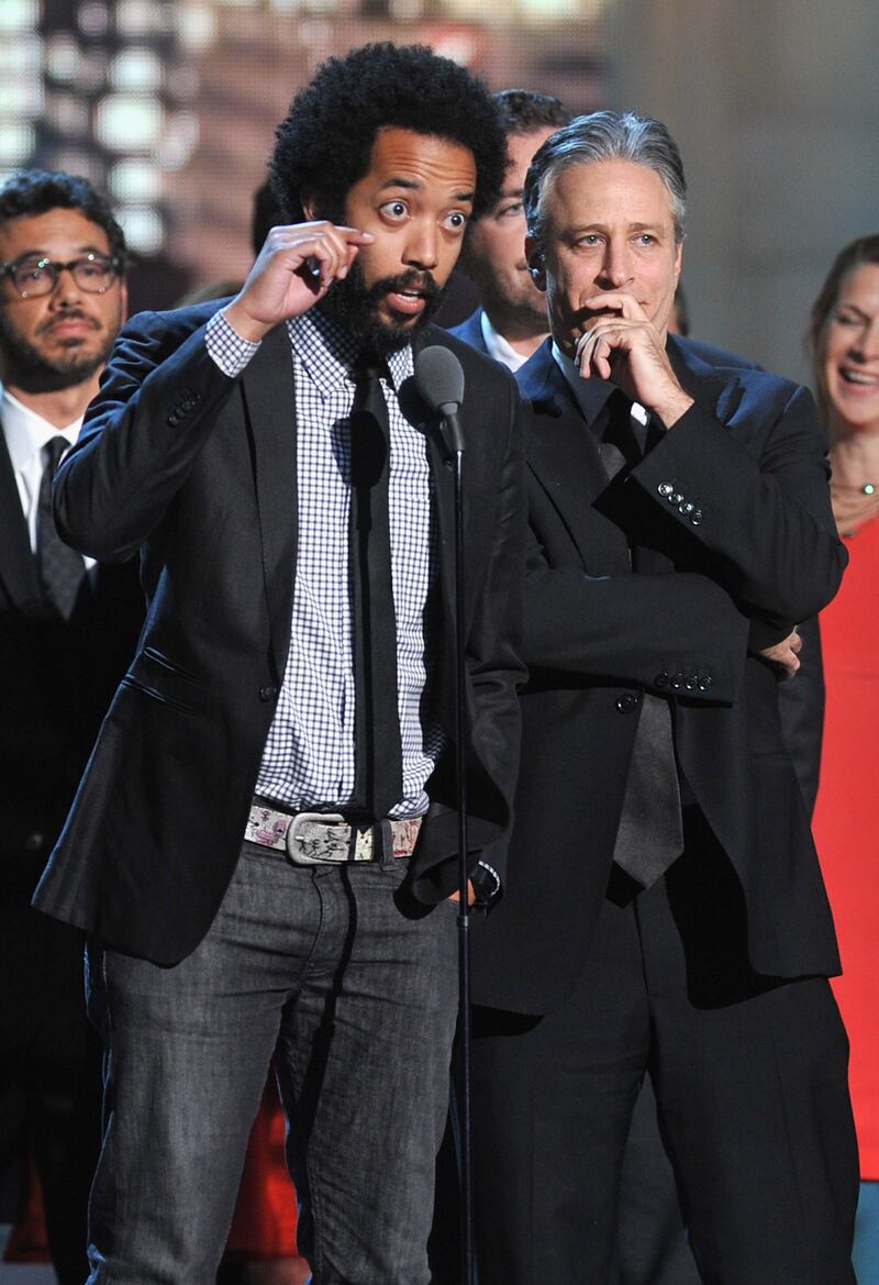 Wyatt Cenac and Jon Stewart