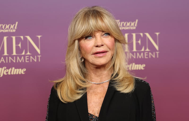 US actress and producer Goldie Hawn attends The Hollywood Reporter's Annual Women in Entertainment Gala at the Beverly Hills Hotel in Beverly Hills, California on December 3, 2025.