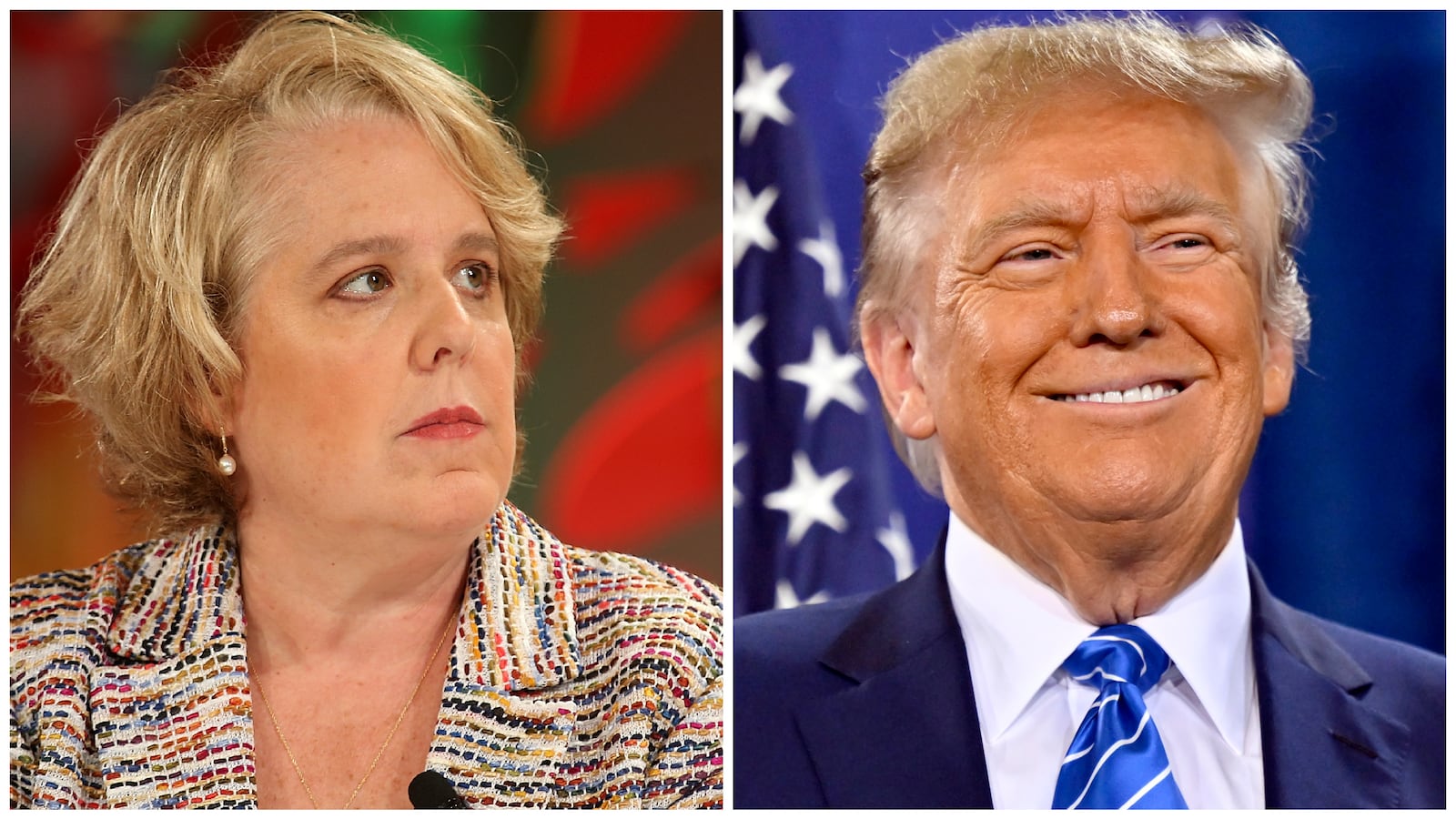 Roberta Kaplan and Donald Trump