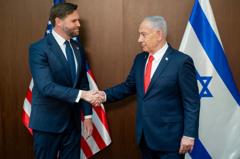 JD Vance and Benjamin Netanyahu
