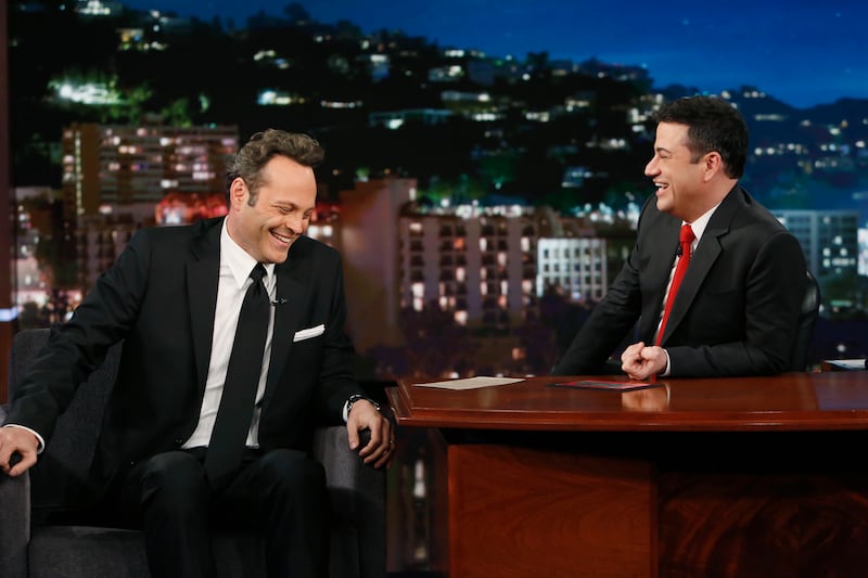 Vince Vaughn on "Jimmy Kimmel Live!" in 2015