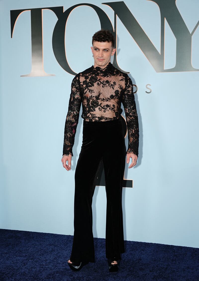 Sam Pinkleton poses during the 79th Annual Tony Awards in New York City, U.S., June 7, 2026. REUTERS/Angelina Katsanis