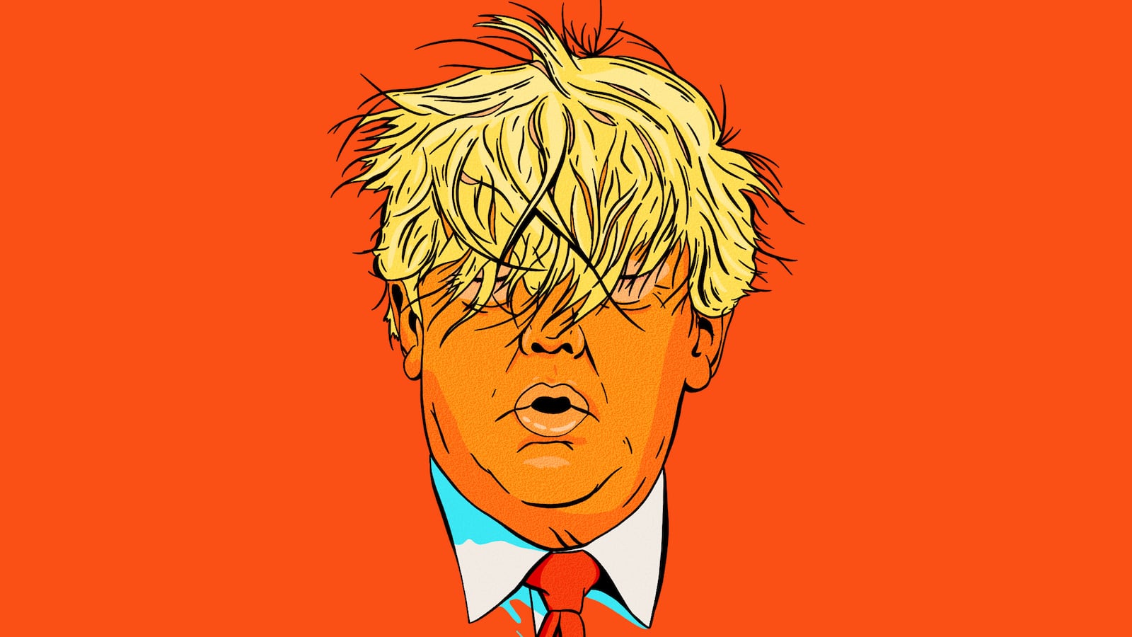 Donald Trump looking disheveled