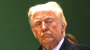 U.S. President Donald Trump is pictured after his meeting with Ukrainian President Volodymyr Zelensky