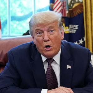U.S. President Donald President Trump speaks after it was announced Bahrain has joined the United Arab Emirates in striking an agreement to normalize relations with Israel during a brief appearance in the Oval Office at the White House in Washington, U.S., September 11, 2020. REUTERS/Kevin Lamarque