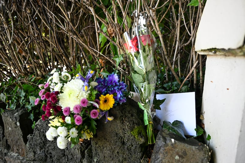 SWANSEA, WALES - JULY 9: Floral tributes left at the home of Bonnie Tyler in Mumbles on July 9, 2026 in Swansea, Wales. Singer Bonnie Tyler has died aged 75. According to her website she "unexpectedly" died last night in a Portuguese hospital, where she had been receiving treatment for an illness. (Photo by Matthew Horwood/Getty Images)