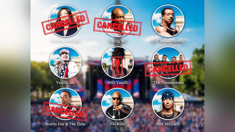 Freedom 250 The Great American State Fair Music lineup and cancellations.