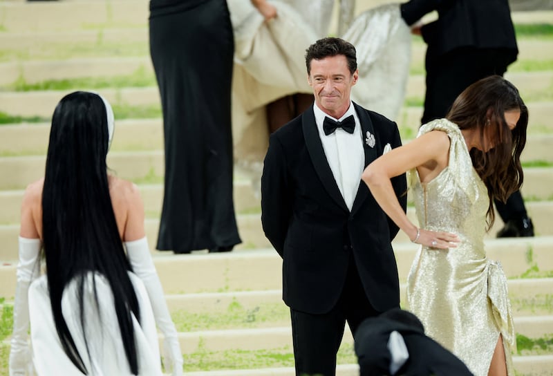 Hugh Jackman poses during the Met Gala, an annual fundraising gala held for the benefit of the Metropolitan Museum of Art's Costume Institute with this year's theme 'Costume Art' in New York City, New York, U.S., May 4, 2026. REUTERS/Brendan Mcdermid