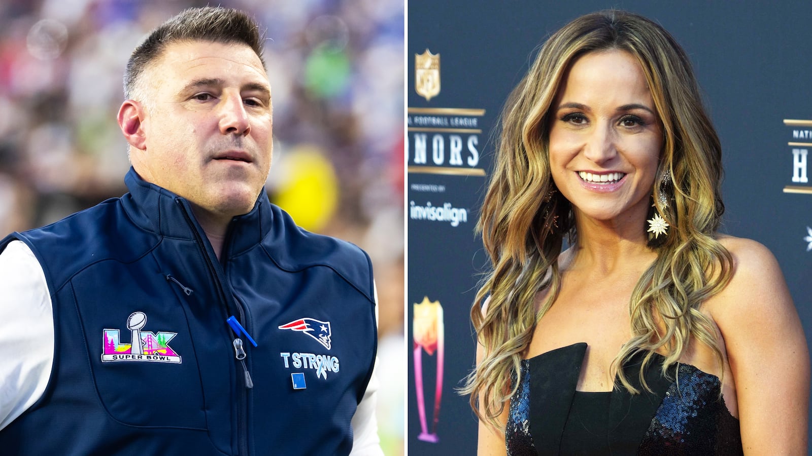 Mike Vrabel and Dianna Russini.