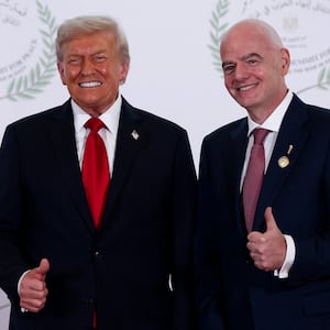 U.S. President Donald Trump and FIFA president Gianni Infantino.