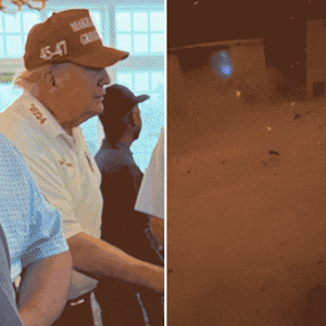 Donald Trump golfing and the Jordan air strikes.