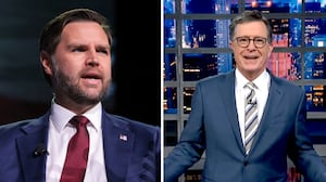 JD Vance and Stephen Colbert