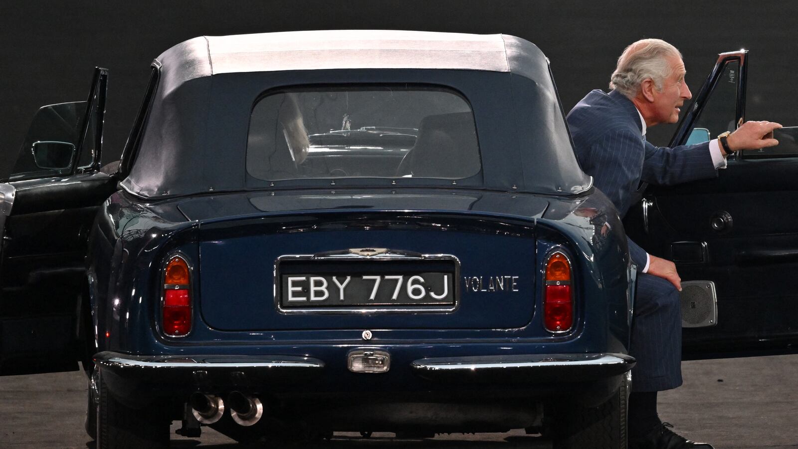 Charles in his Aston Martin