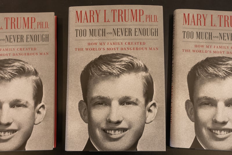 The cover of Mary Trump's 2020 book shows her uncle while enrolled at New York Military Academy as a teenager.