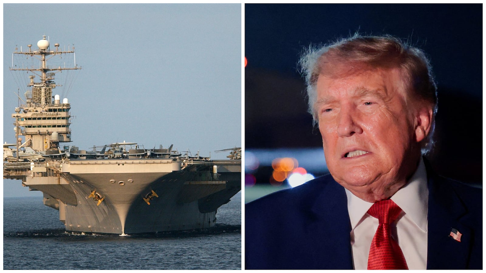 Trump and USS Abraham Lincoln