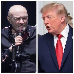 British rocker Phil Collins, President Donald Trump.
