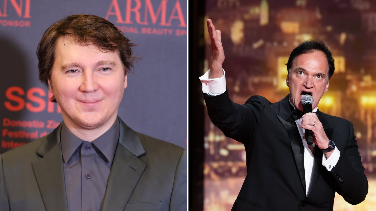Paul Dano (left) and Quentin Tarantino (right)