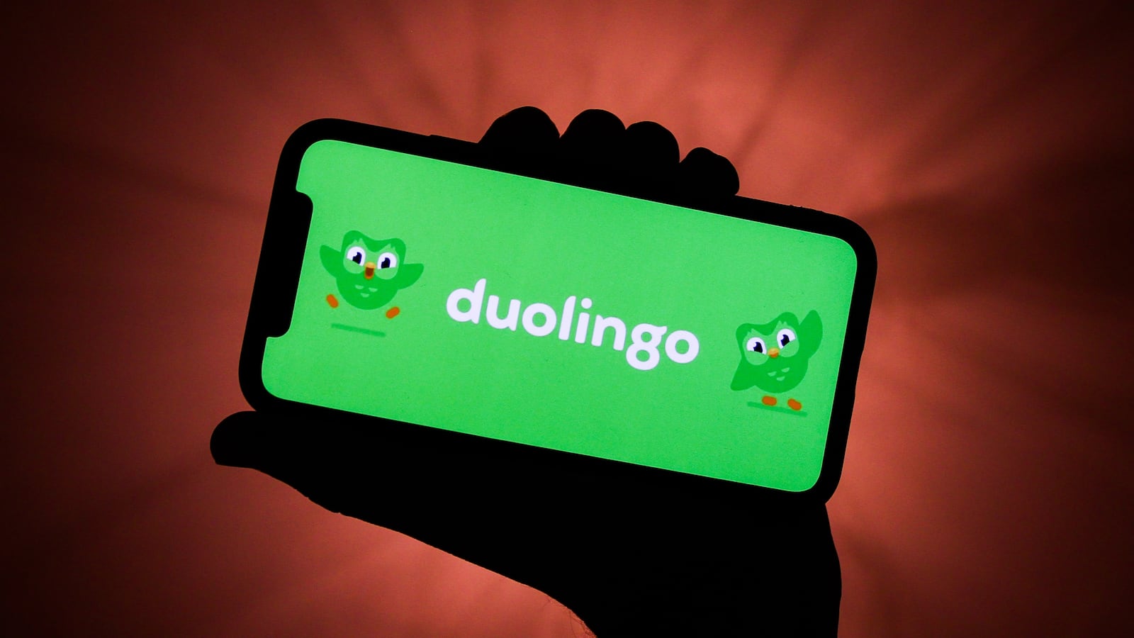 Duolingo logo is seen displayed on a phone screen in this illustration photo taken in Krakow, Poland on July 3, 2021. (Photo illustration by Jakub Porzycki/NurPhoto via Getty Images)