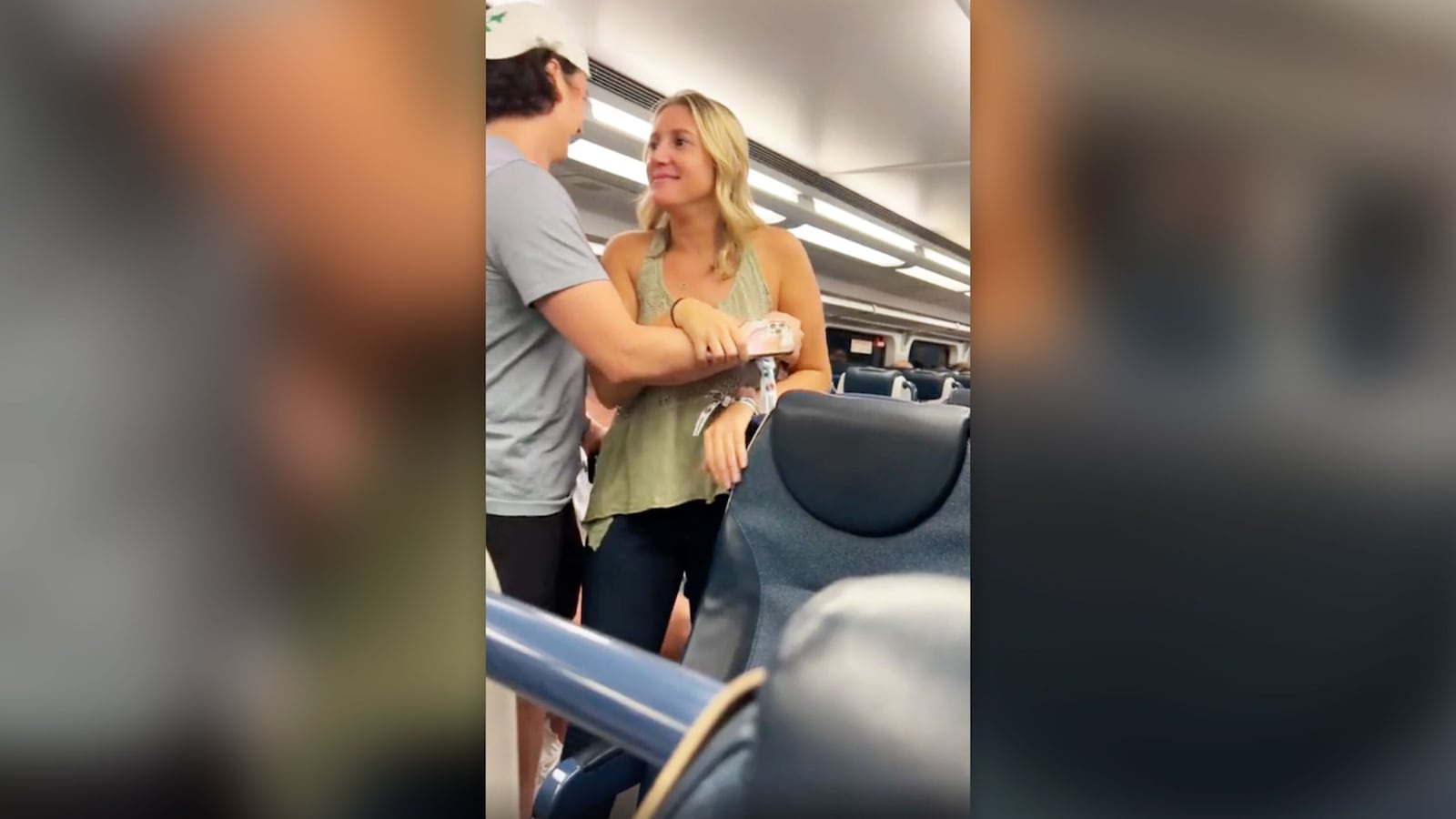 Brianna Pinnix on NYC-metro train.