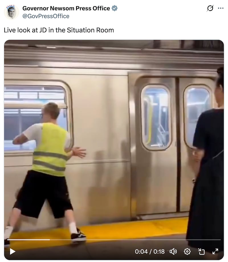 Gavin Newsom's Press Office on X