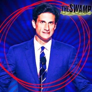 A photo illo illustration of Jack Schlossberg for The Swamp.