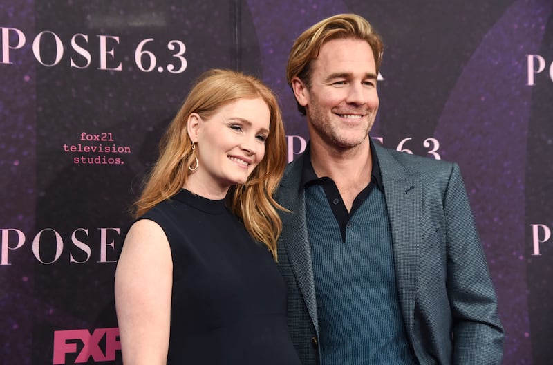 James Van Der Beek and his wife, Kimberly, in 2018.