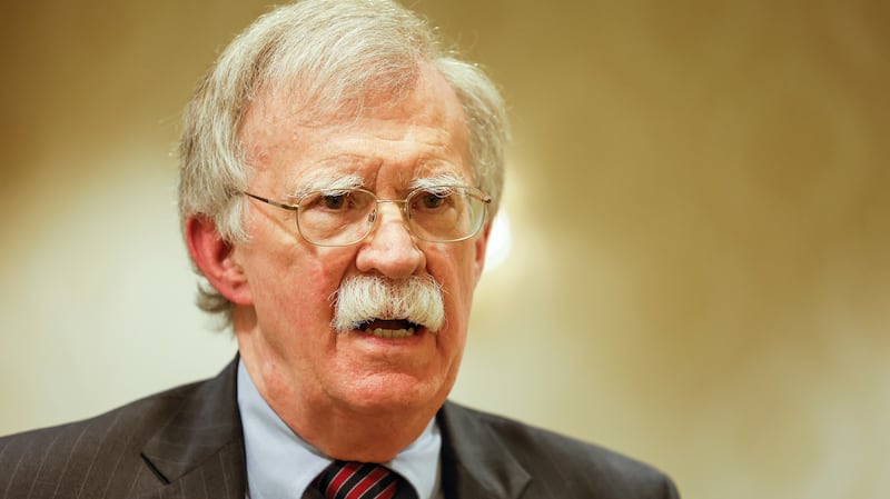 WASHINGTON, DC - AUGUST 17: Former National Security Adviser John Bolton speaks to reporters after speaking in a panel hosted by the National Council of Resistance of Iran – U.S. Representative Office (NCRI-US) at the Willard InterContinental Hotel on August 17, 2022 in Washington, DC. The NCRI-US held the panel to mark the 20th anniversary of their first press conference on the perceived threat of Iran’s nuclear weapons program. Recently the U.S. Justice Department announced charges against an Iranian operative for a plot to murder John Bolton. (Photo by Anna Moneymaker/Getty Images)