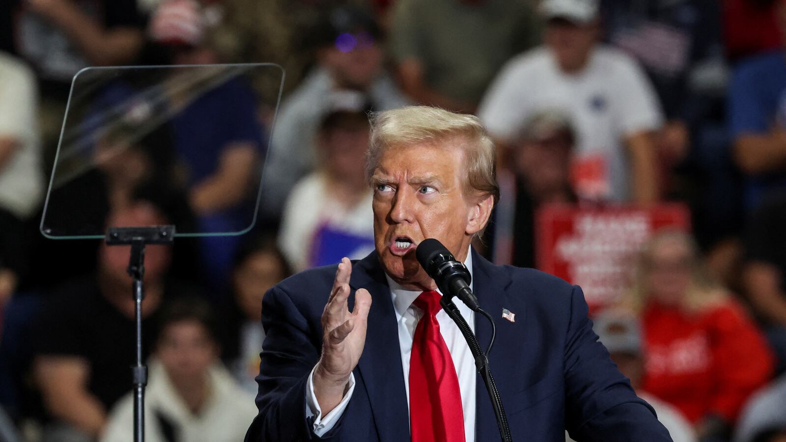 Donald Trump attends a rally in Scranton, Pennsylvania, Oct. 9, 2024.