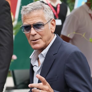 VENICE, ITALY - AUGUST 27: George Clooney is seen at Hotel Excelsior during the 82nd Venice International Film Festival on August 27, 2025 in Venice, Italy.