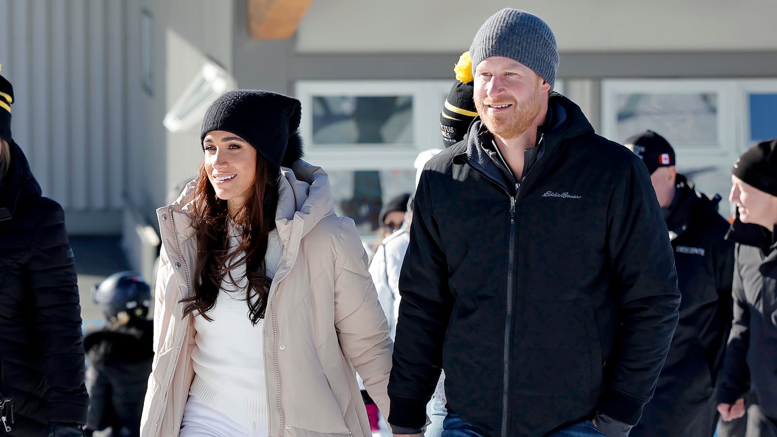 Meghan, Duchess of Sussex and Prince Harry, Duke of Sussex attend Invictus Games Vancouver Whistlers 2025's One Year To Go Winter Training Camp on February 14, 2024 in Whistler, British Columbia.