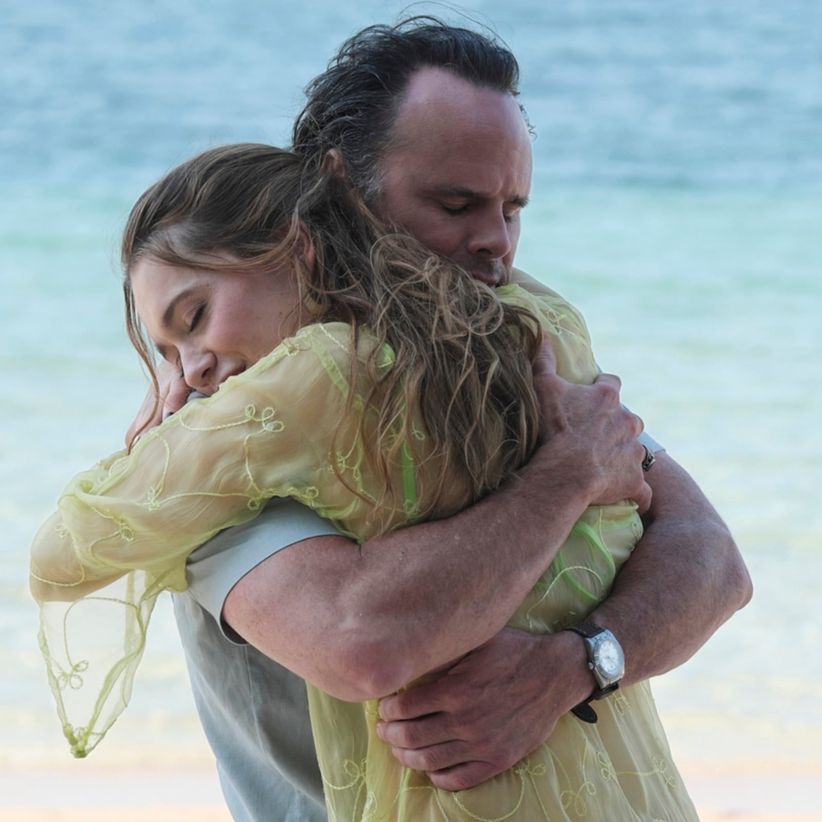 Walton Goggins and Aimee Lou Wood.