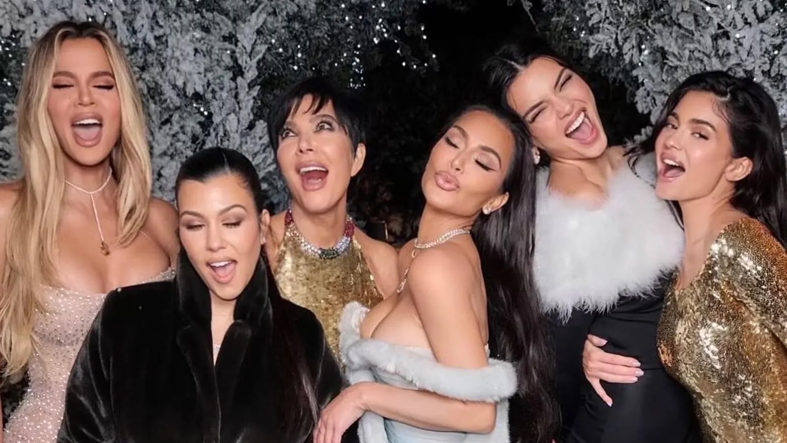 The Kardashians-Jenners celebrating Christmas.