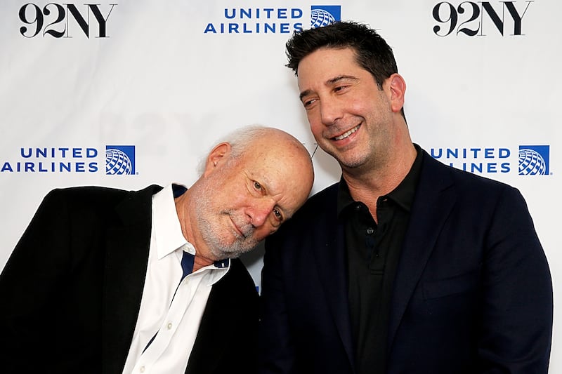James Burrows and “Friends” star David Schwimmer in 2022.
