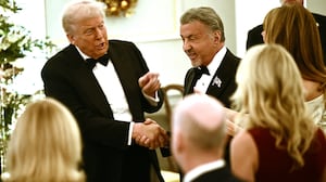 Trump and Sylvester Stallone