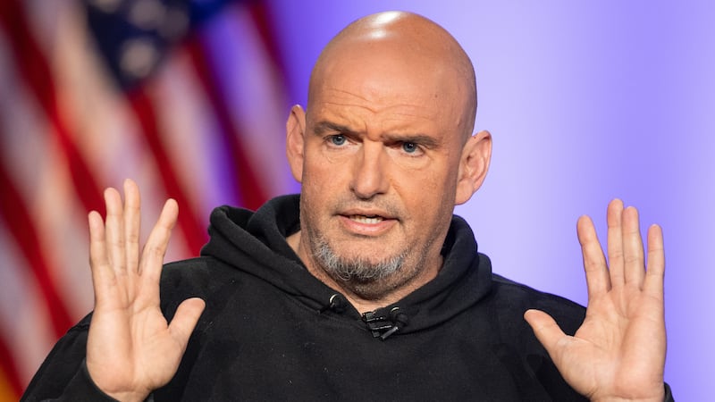 John Fetterman, during The Senate Project moderated by Fox News anchor Shannon Bream at the Edward M. Kennedy Institute for the United States Senate on June 2, 2025, in Boston, Massachusetts.