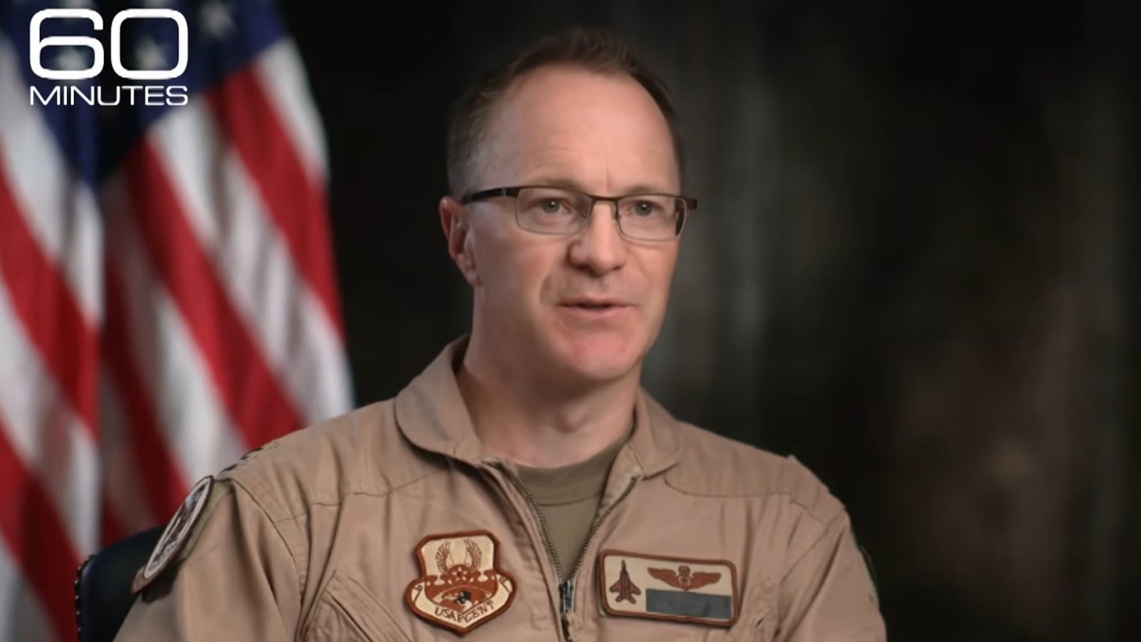 The rescued airman appeared in full military attire for the ’60 Minutes' interview aired on Sunday.