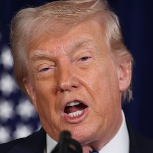 President Donald Trump addresses the media during a news conference at his Mar-a-Lago club on January 03, 2026, in Palm Beach, Florida. President Trump confirmed that the U.S. military carried out a large-scale strike in Caracas overnight, resulting in the capture of Venezuelan leader Nicolas Maduro and his wife, Cilia Flores.
