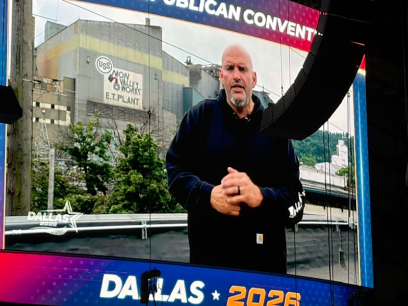 Fetterman said he would work with Trump and McCormick for the steel way of life.