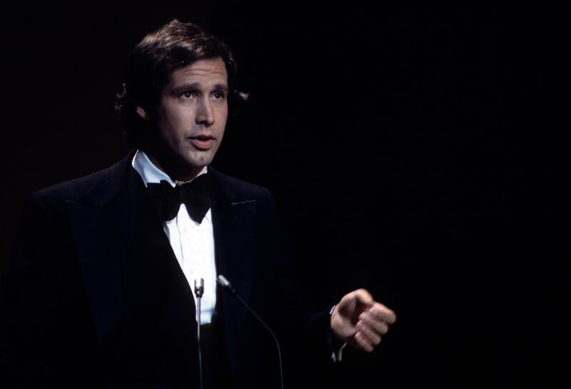Chevy Chase during THE 49TH ANNUAL ACADEMY AWARDS - Show Coverage - Airdate: March 28, 1977