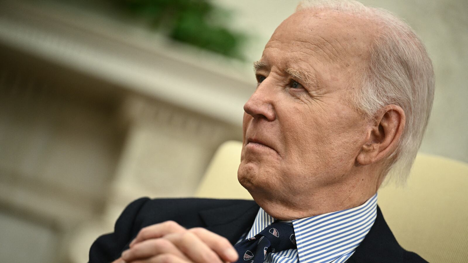 Joe Biden in the Oval Office.