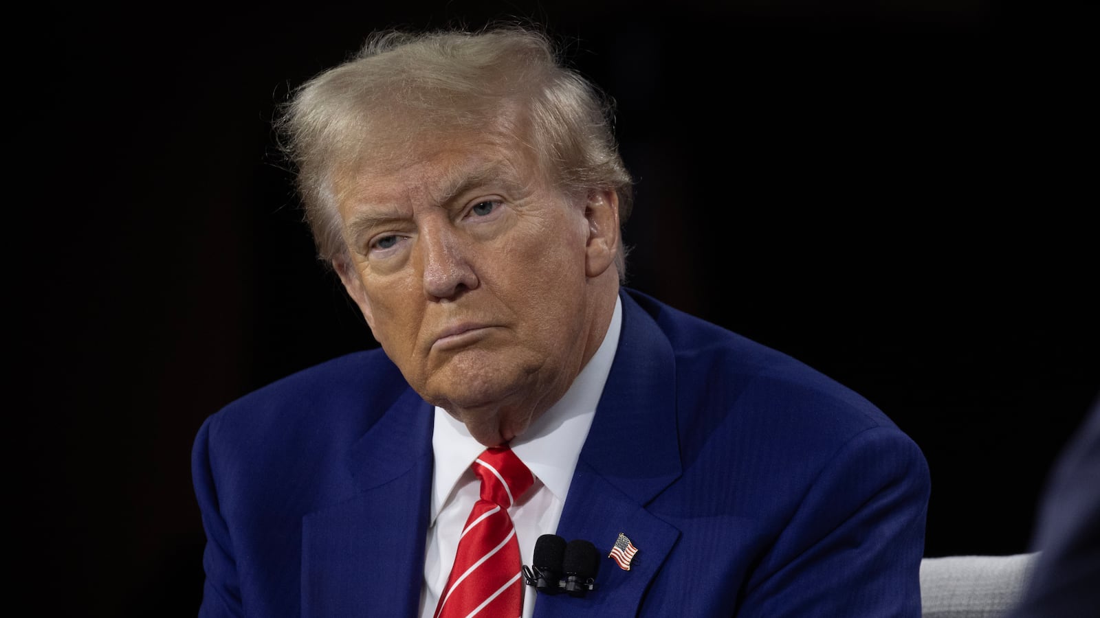 Donald Trump during an interview in Chicago in October 2024.