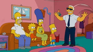 Barry Duffman and the 'Simpsons' family.