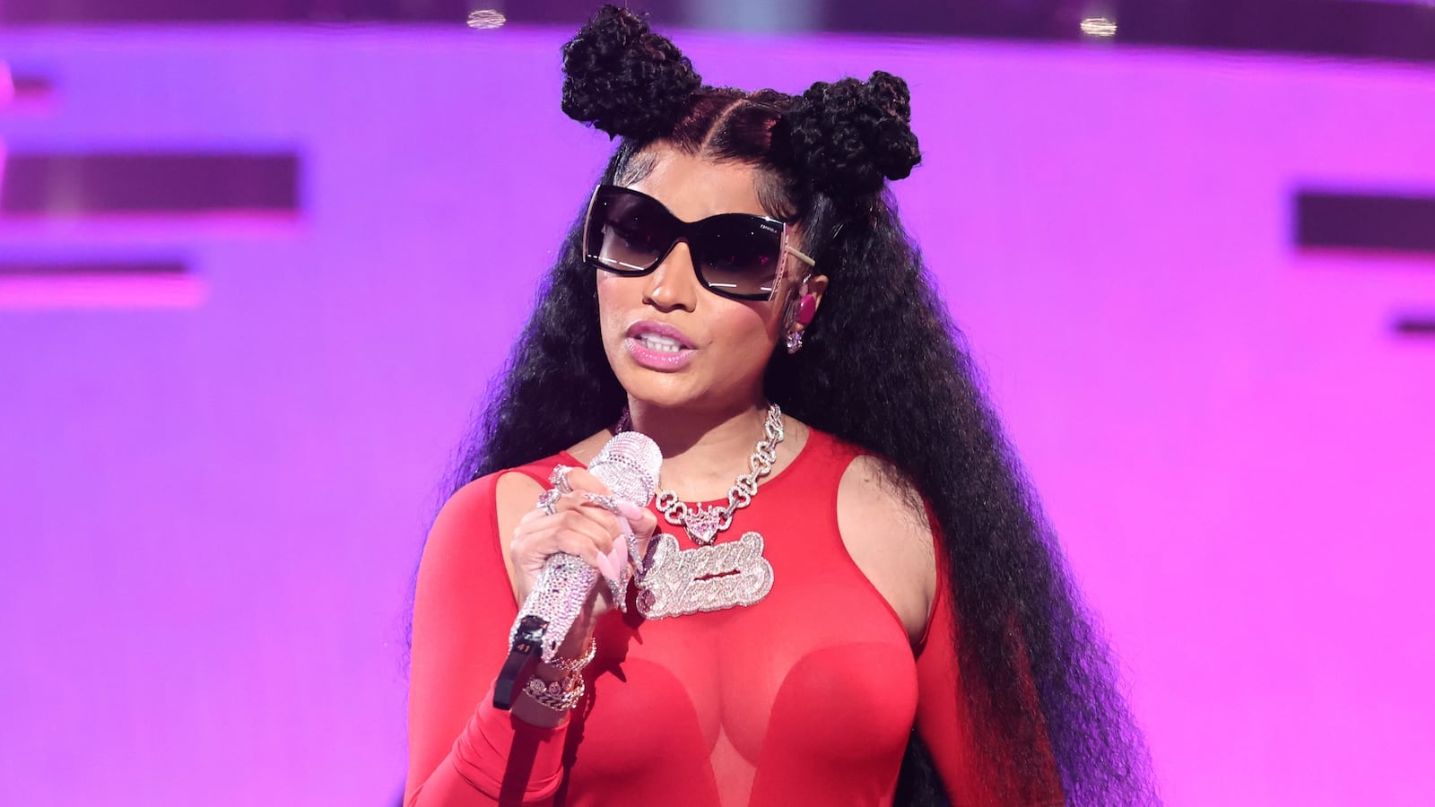 Nicki Minaj performs at the 2023 VMAs