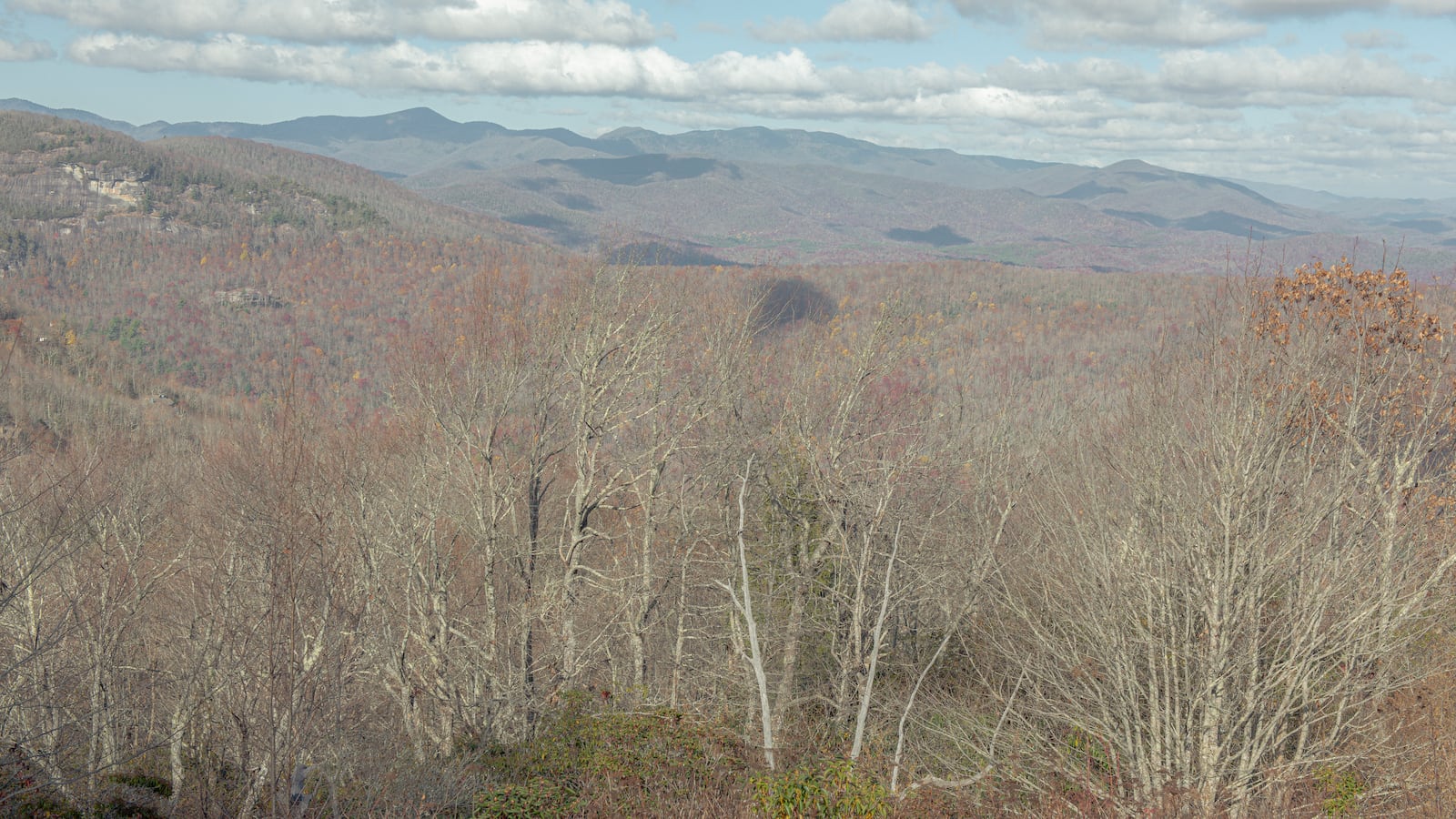 A view of Pisgah National Forest from the Southern Highlands Reserve in Lake Toxaway, North Carolina on Friday, November 4, 2022.