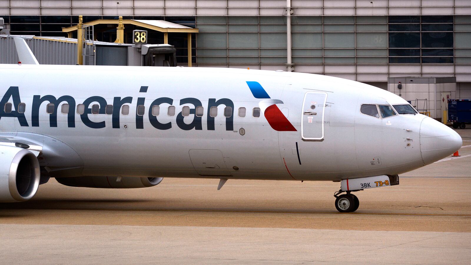 A photo of an American Airlines jet.