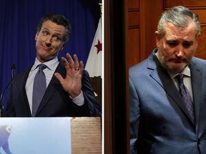 Gavin Newsom and Ted Cruz