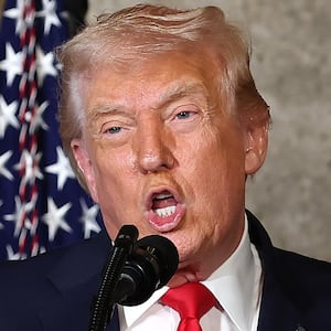 PALM BEACH, FLORIDA - DECEMBER 22: U.S. President Donald Trump, joined by Secretary of State Marco Rubio (L) and Secretary of War Pete Hegseth, announced the creation of the “Trump-class” battleship during a statement to the media at Trump’s Mar-a-Lago estate on December 22, 2025 in Palm Beach, Florida. Trump announced the new class of ship will become the centerpiece of his “Golden Fleet” program to rebuild and strengthen the U.S. shipbuilding industry. (Photo by Tasos Katopodis/Getty Images)